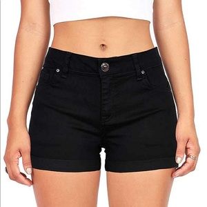Shaping Mid-rise Denim Shorts